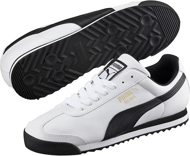 ¡Revive el icono con los atemporales Puma Roma en blanco y negro!
